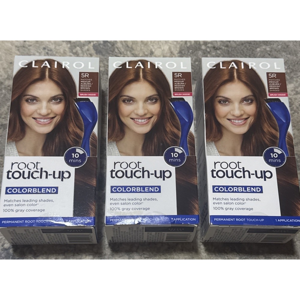 Clairol Root Touch Up Permanent Color #5R Medium Auburn /Reddish Brown Lot Of 3